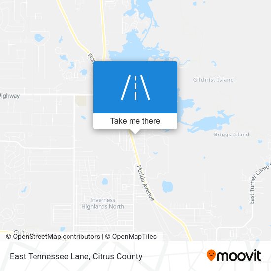 East Tennessee Lane map