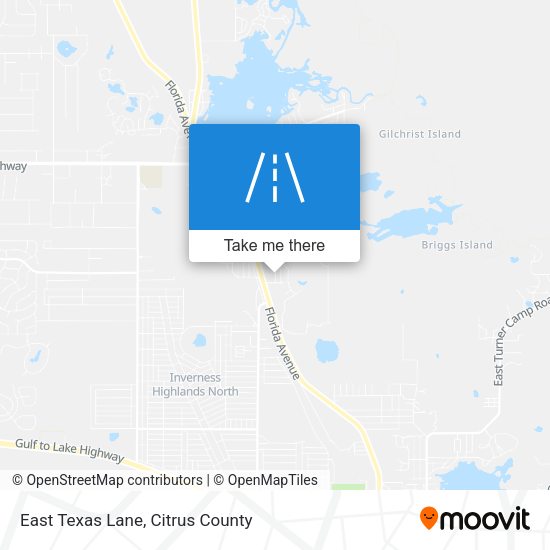 East Texas Lane map