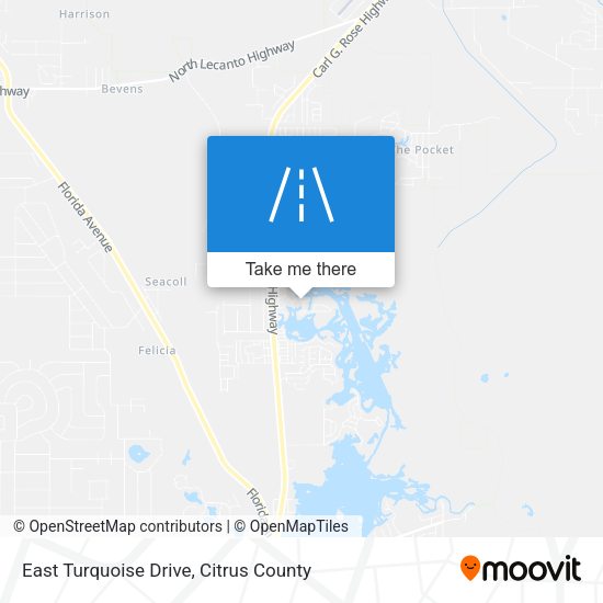 Mapa de East Turquoise Drive
