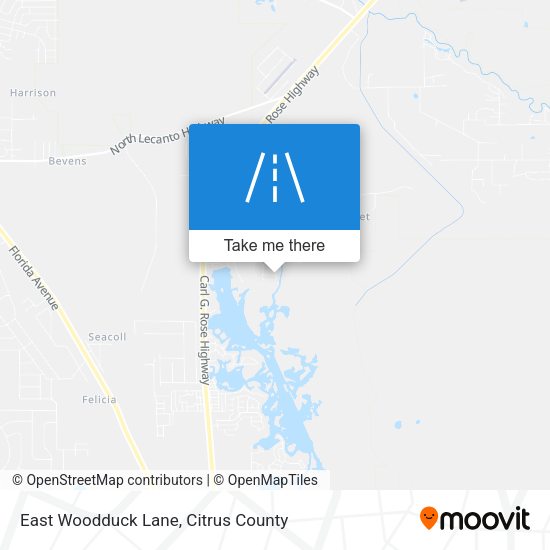 East Woodduck Lane map