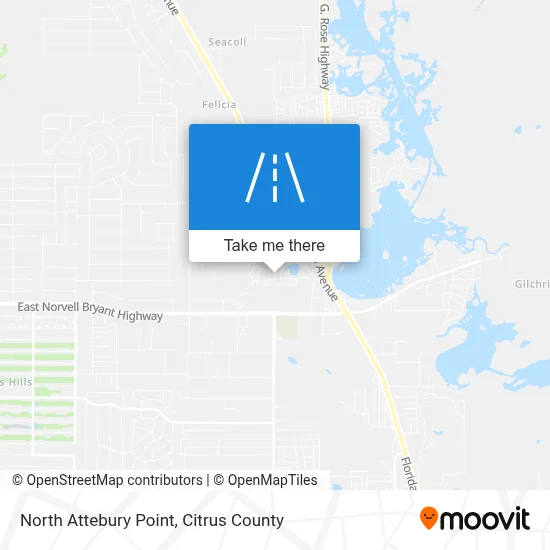 North Attebury Point map