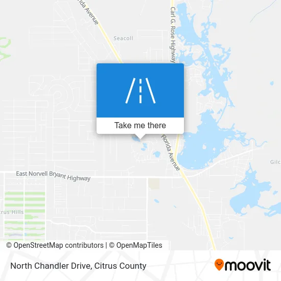 North Chandler Drive map