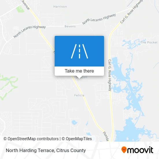 North Harding Terrace map
