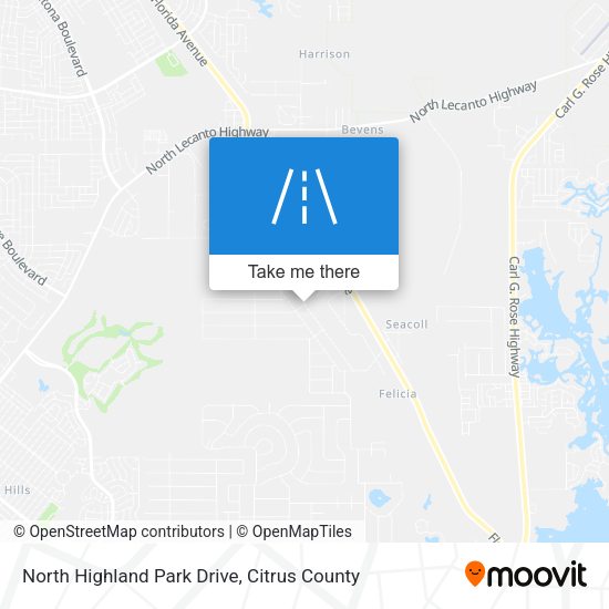 North Highland Park Drive map