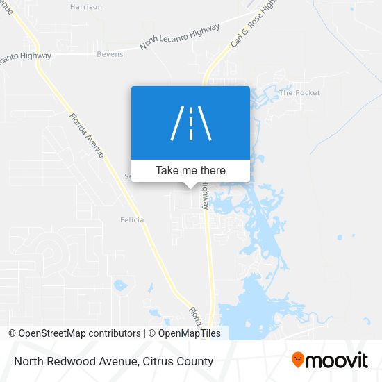 Mapa de North Redwood Avenue