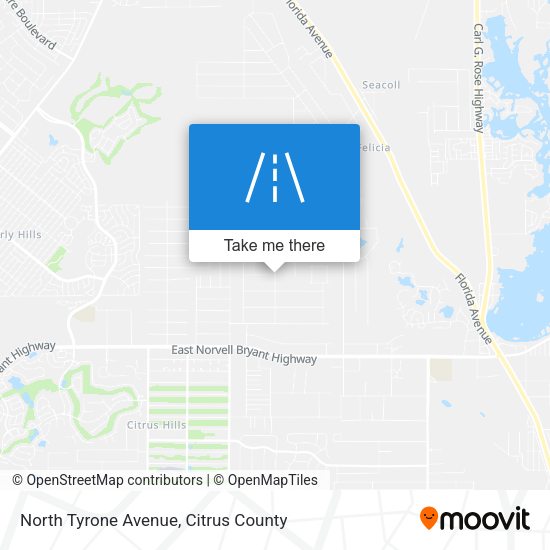 North Tyrone Avenue map