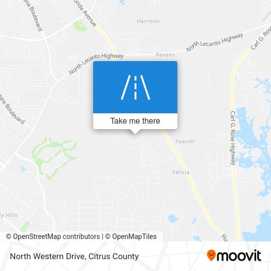 North Western Drive map