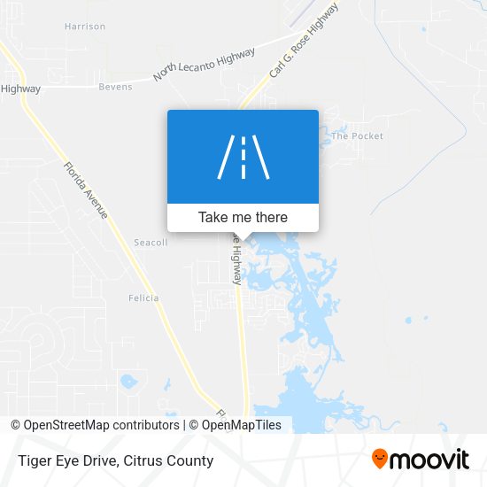 Tiger Eye Drive map