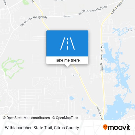 Withlacoochee State Trail map