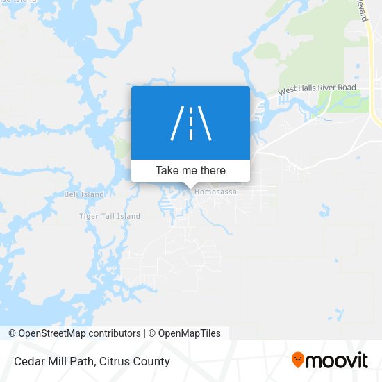 Cedar Mill Path map