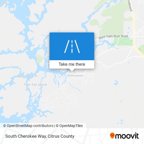 South Cherokee Way map