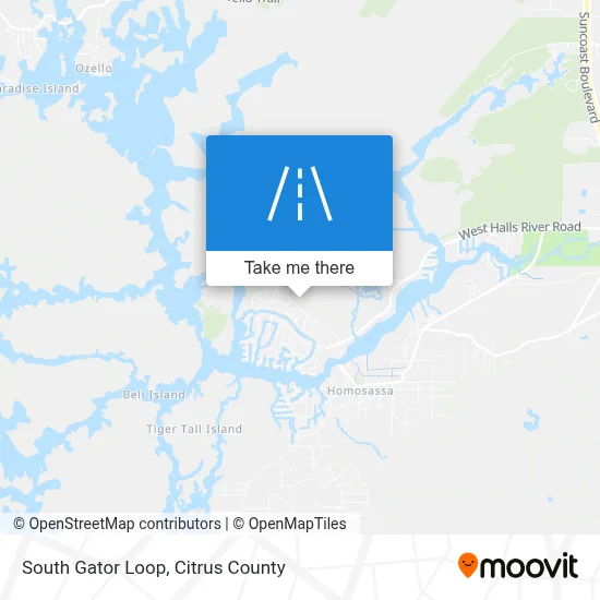 South Gator Loop map