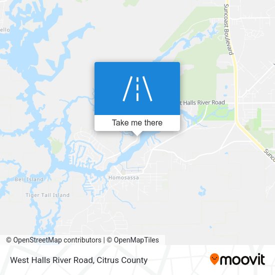 West Halls River Road map
