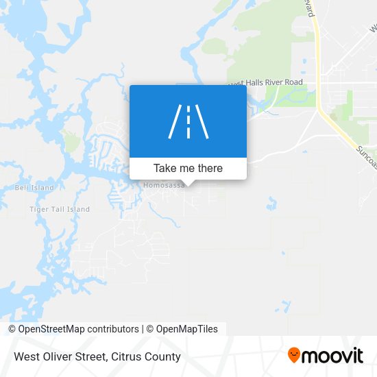 West Oliver Street map