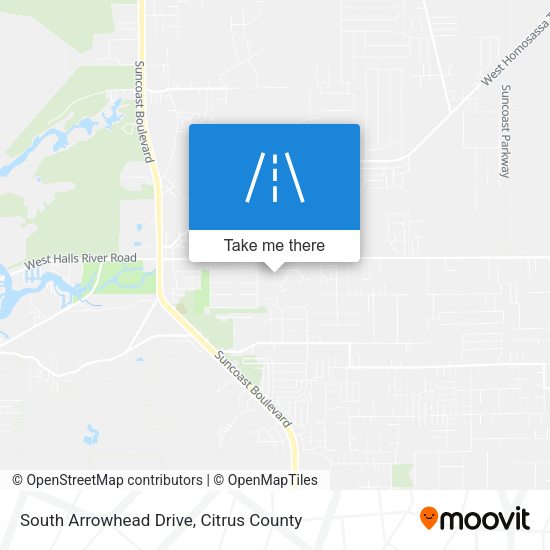 South Arrowhead Drive map