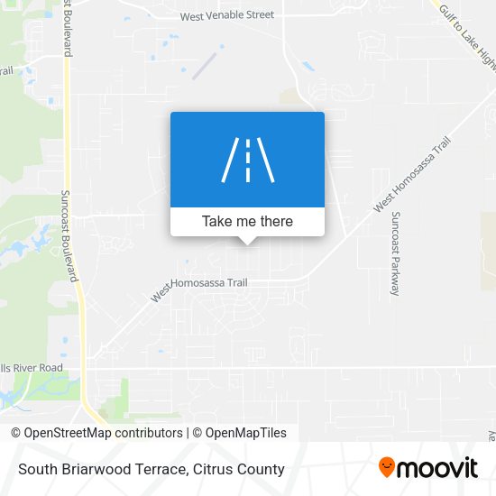 South Briarwood Terrace map