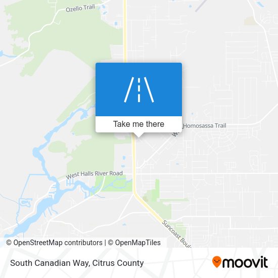 South Canadian Way map