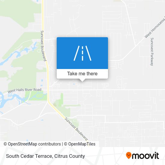 Mapa de South Cedar Terrace