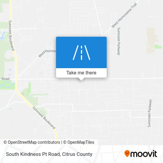 South Kindness Pt Road map