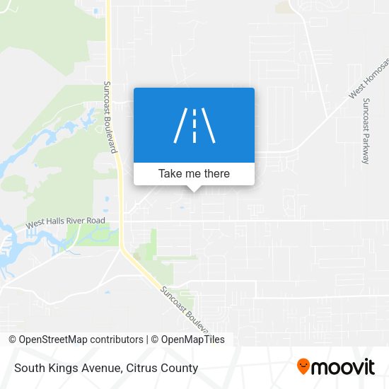 South Kings Avenue map