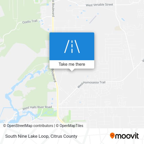 South Nine Lake Loop map