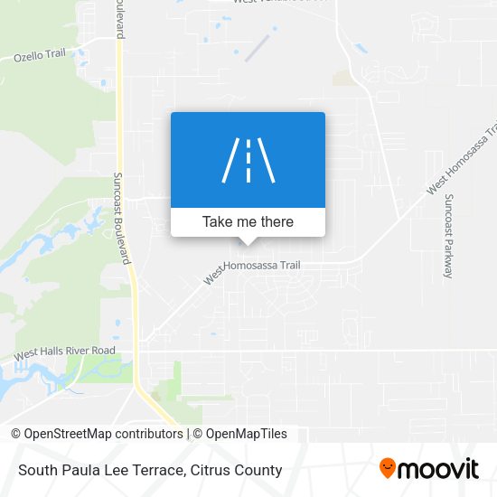 South Paula Lee Terrace map