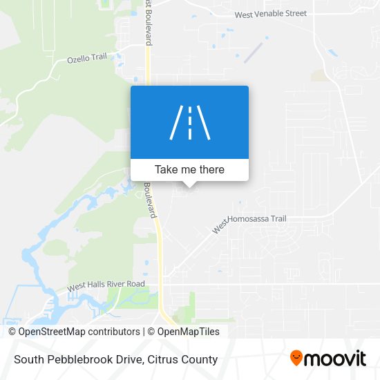 South Pebblebrook Drive map