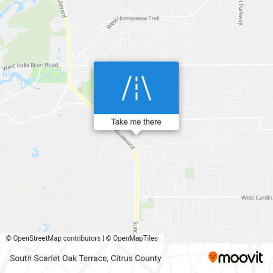 South Scarlet Oak Terrace map