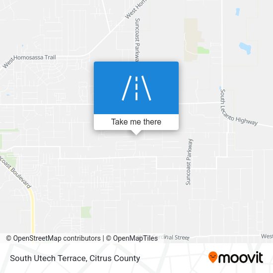 South Utech Terrace map