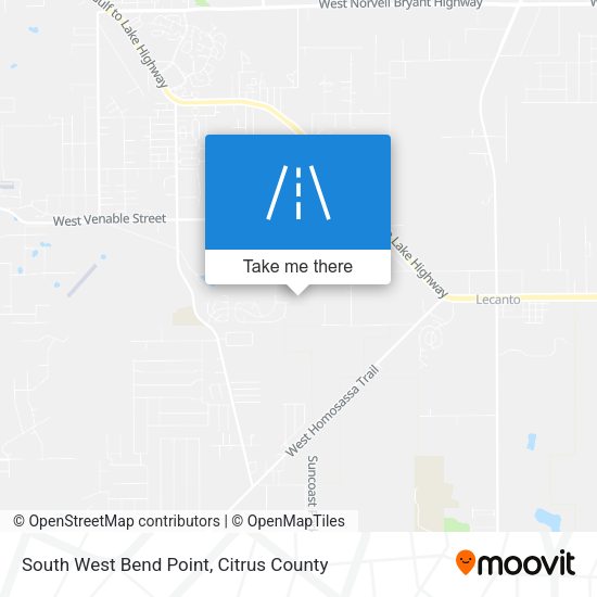 South West Bend Point map