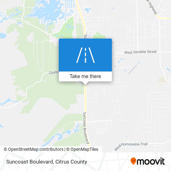 Suncoast Boulevard map