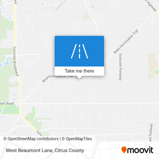West Beaumont Lane map