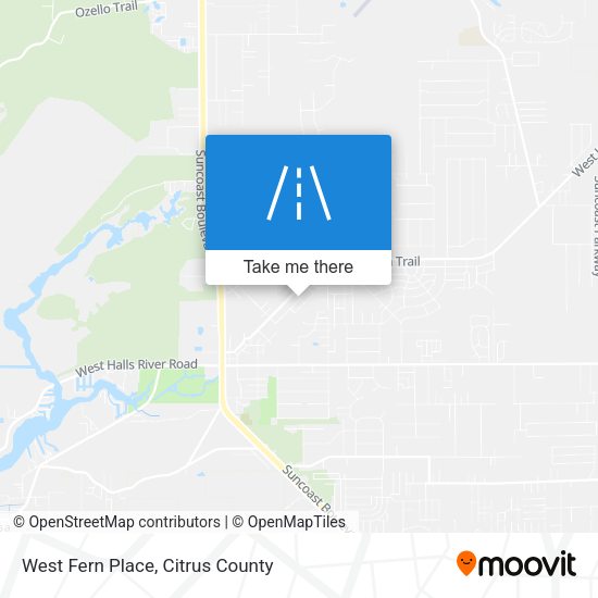 West Fern Place map