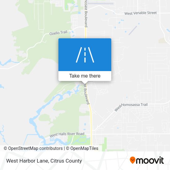 West Harbor Lane map