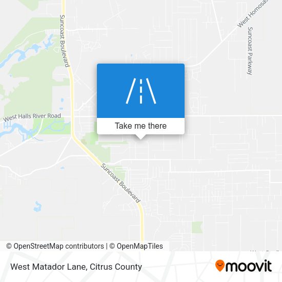 West Matador Lane map