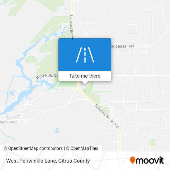 West Periwinkle Lane map