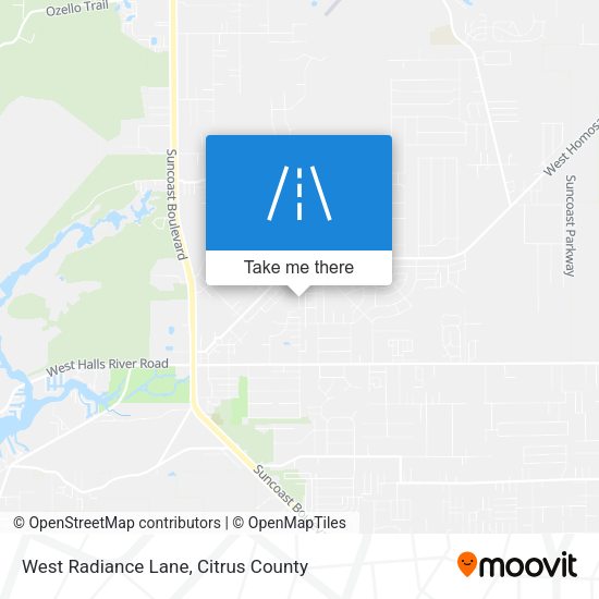 Mapa de West Radiance Lane