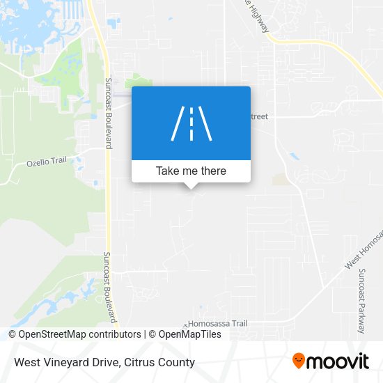 West Vineyard Drive map