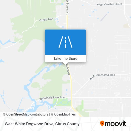 West White Dogwood Drive map