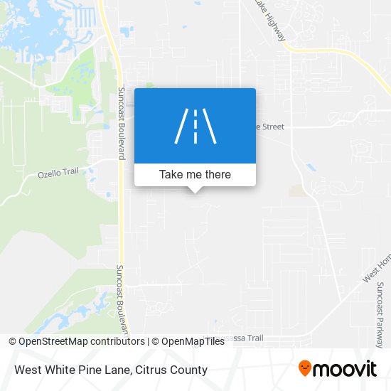 West White Pine Lane map