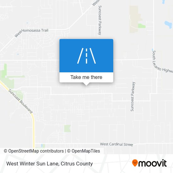 West Winter Sun Lane map