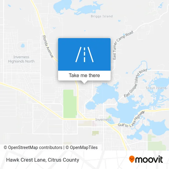 Hawk Crest Lane map