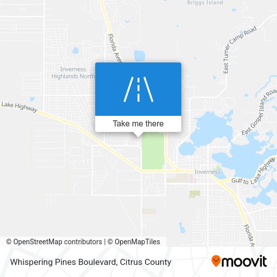 Whispering Pines Boulevard map