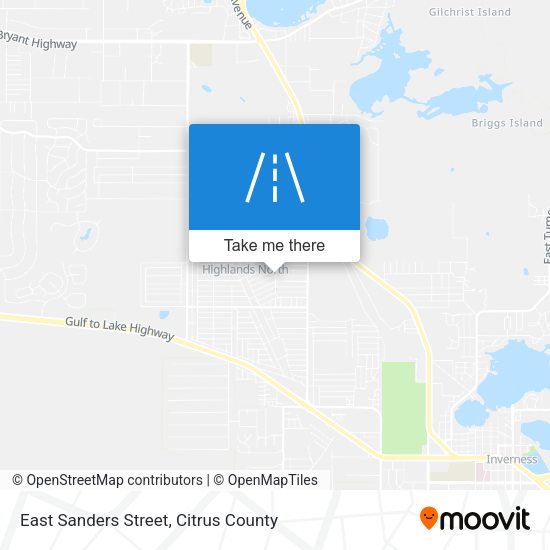 East Sanders Street map