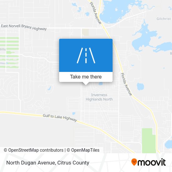 North Dugan Avenue map