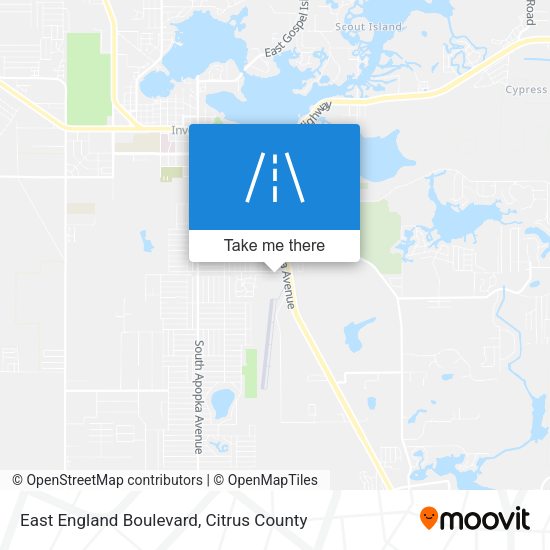 Mapa de East England Boulevard
