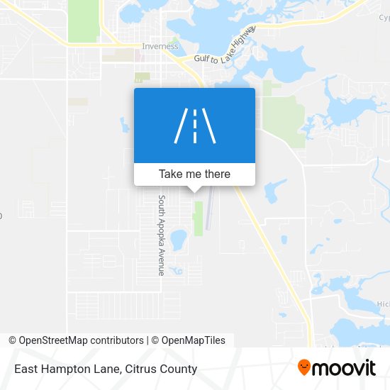 East Hampton Lane map