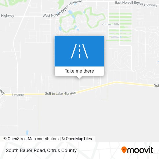 South Bauer Road map