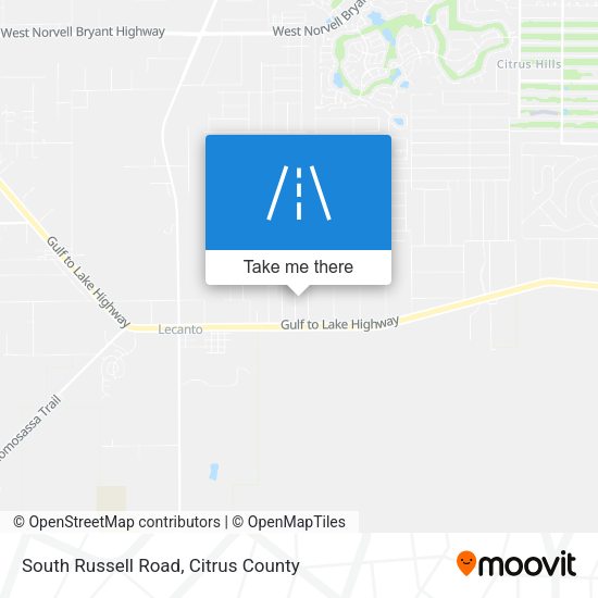 South Russell Road map