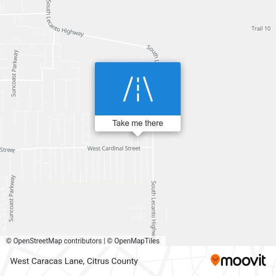 Mapa de West Caracas Lane